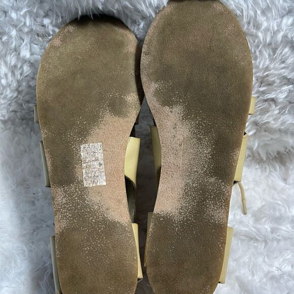 Blowfish Malibu beige faux leather and canvas lace up flats size8 - Picture 8 of 10
